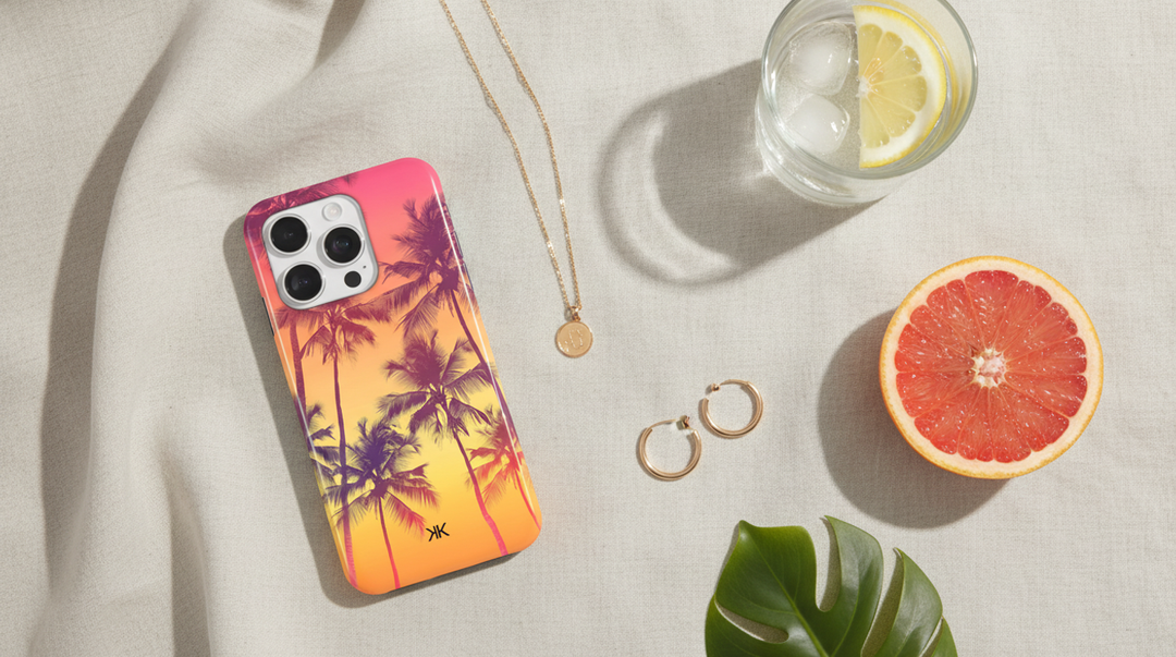 Sunset Palm Trees Phone Case for summer