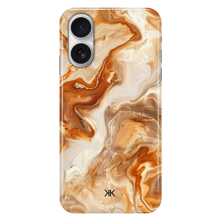 Amber Marble phone case for iPhone 16