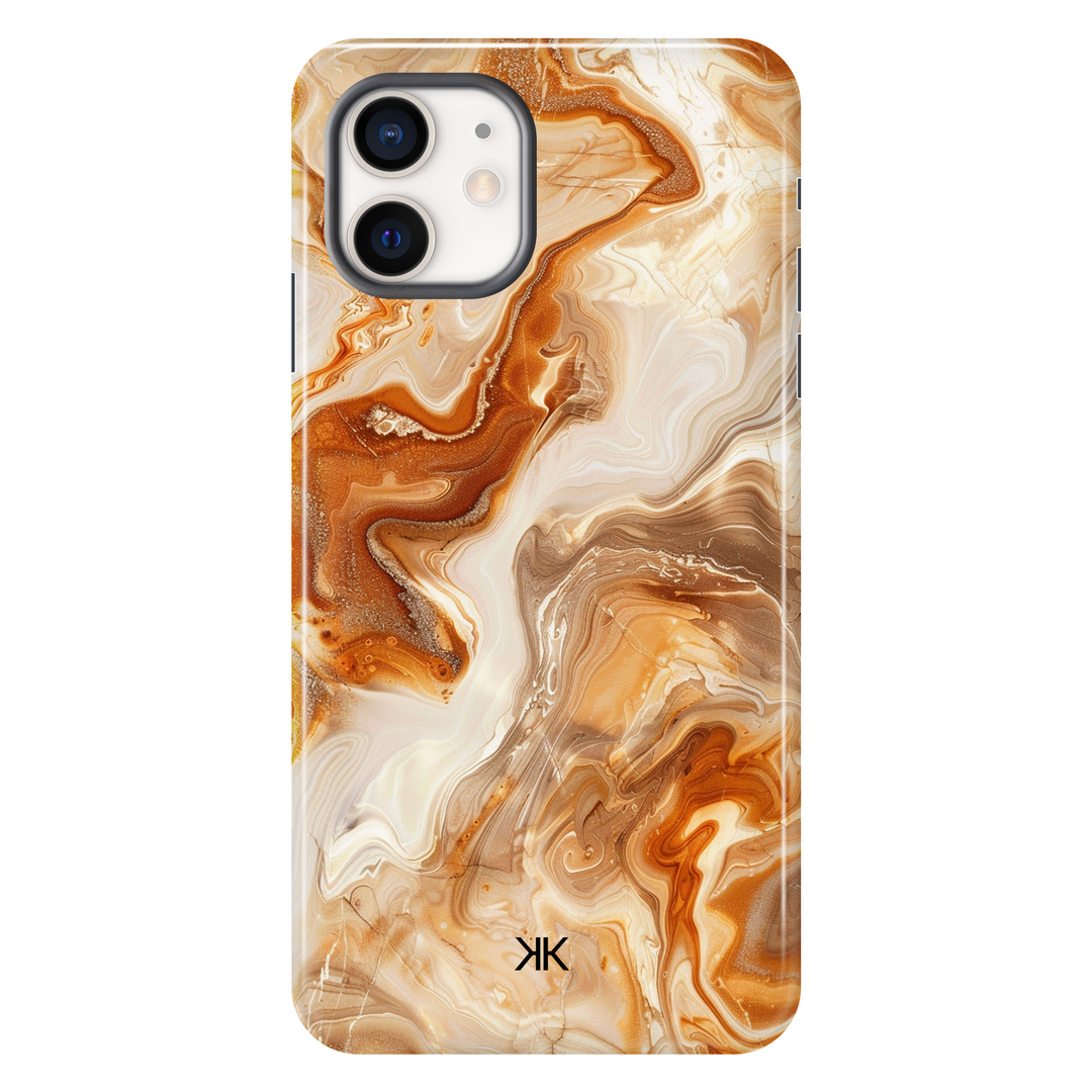 Amber Marble Phone Case - Tough Case - iphone-12