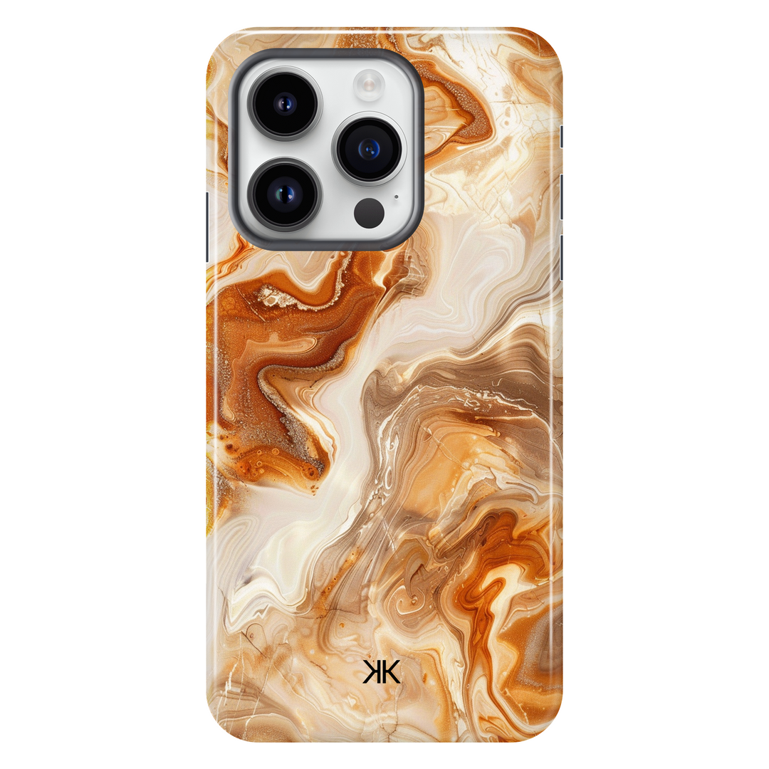 Amber Marble Phone Case - Tough Case - iphone-14-pro