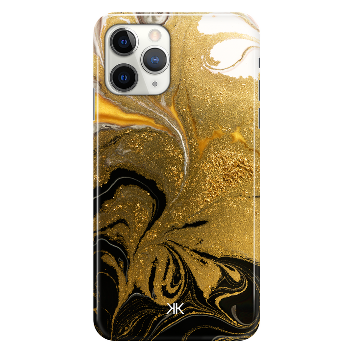 Marble Black and Gold phone case for iPhone 11 Pro