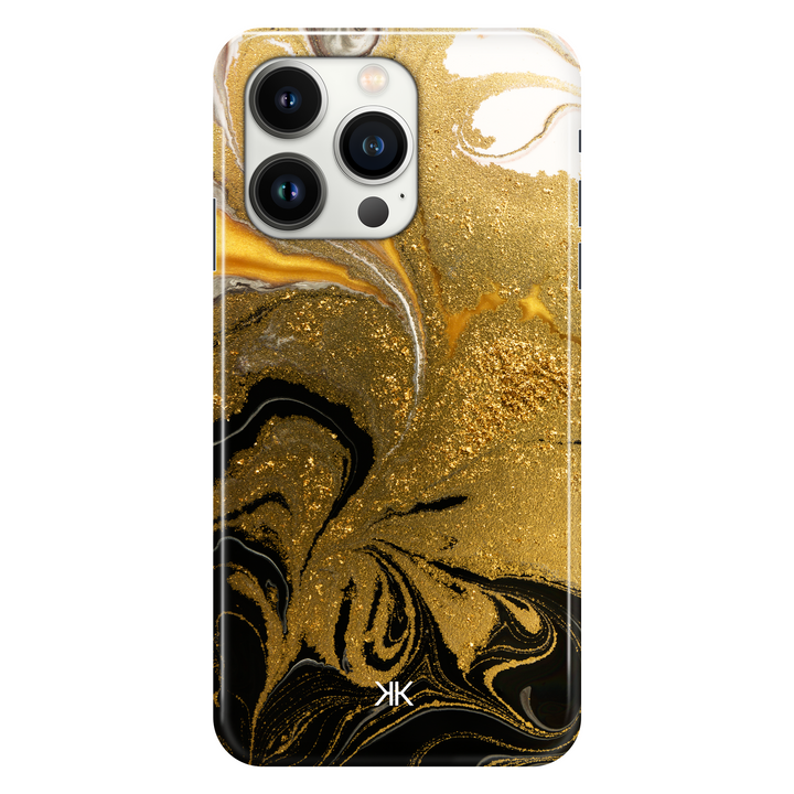 Marble Black and Gold phone case for iPhone 13 Pro
