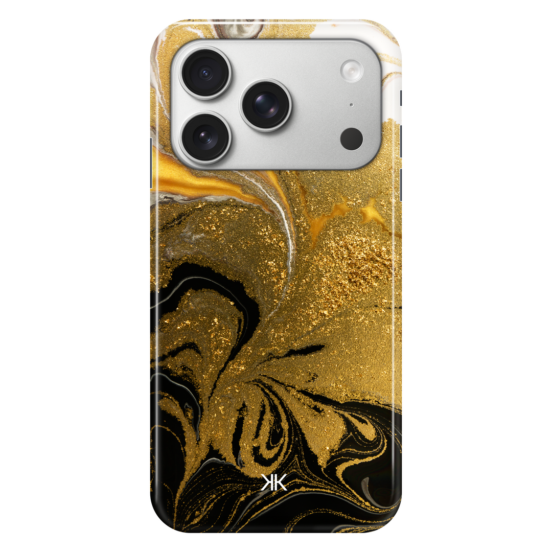 Marble Black and Gold phone case for iPhone 17 Pro