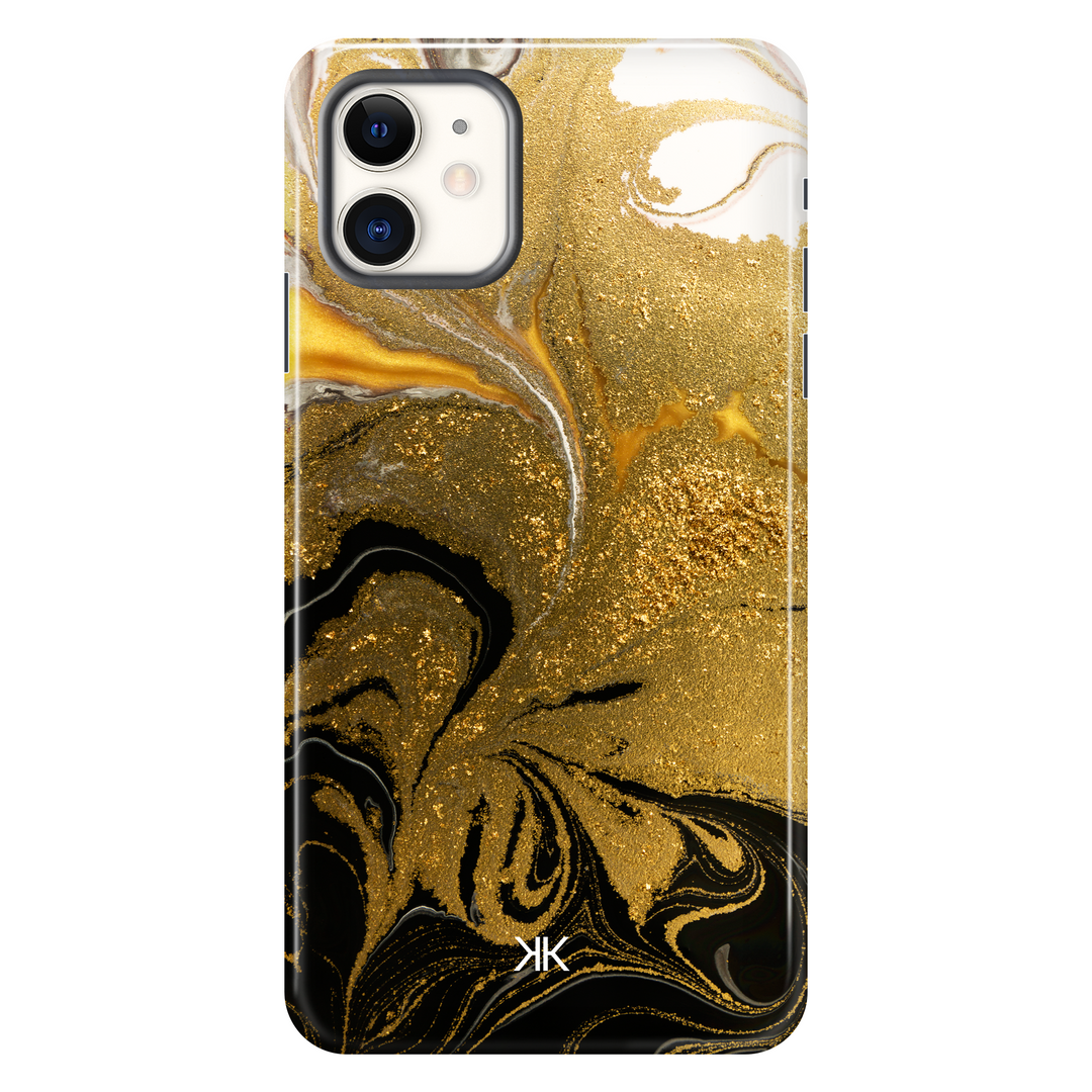 Marble Black and Gold Phone Case - Tough Case - iphone-11