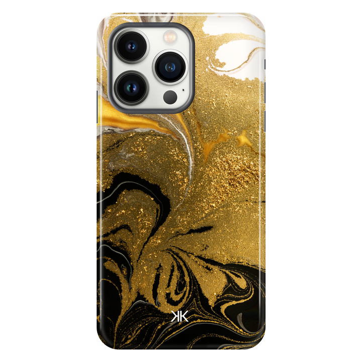 Marble Black and Gold Phone Case - Tough Case - iphone-13-pro