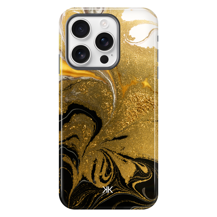 Marble Black and Gold Phone Case - Tough Case - iphone-16-pro