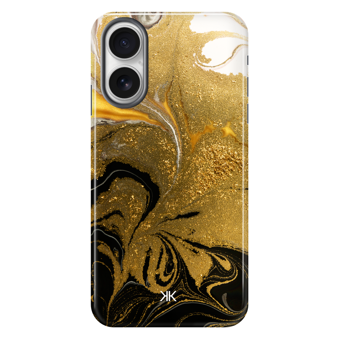 Marble Black and Gold Phone Case - Tough Case - iphone-16