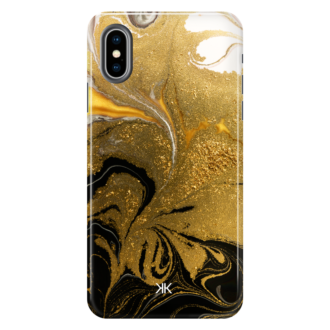 Marble Black and Gold Phone Case - Tough Case - iphone-x