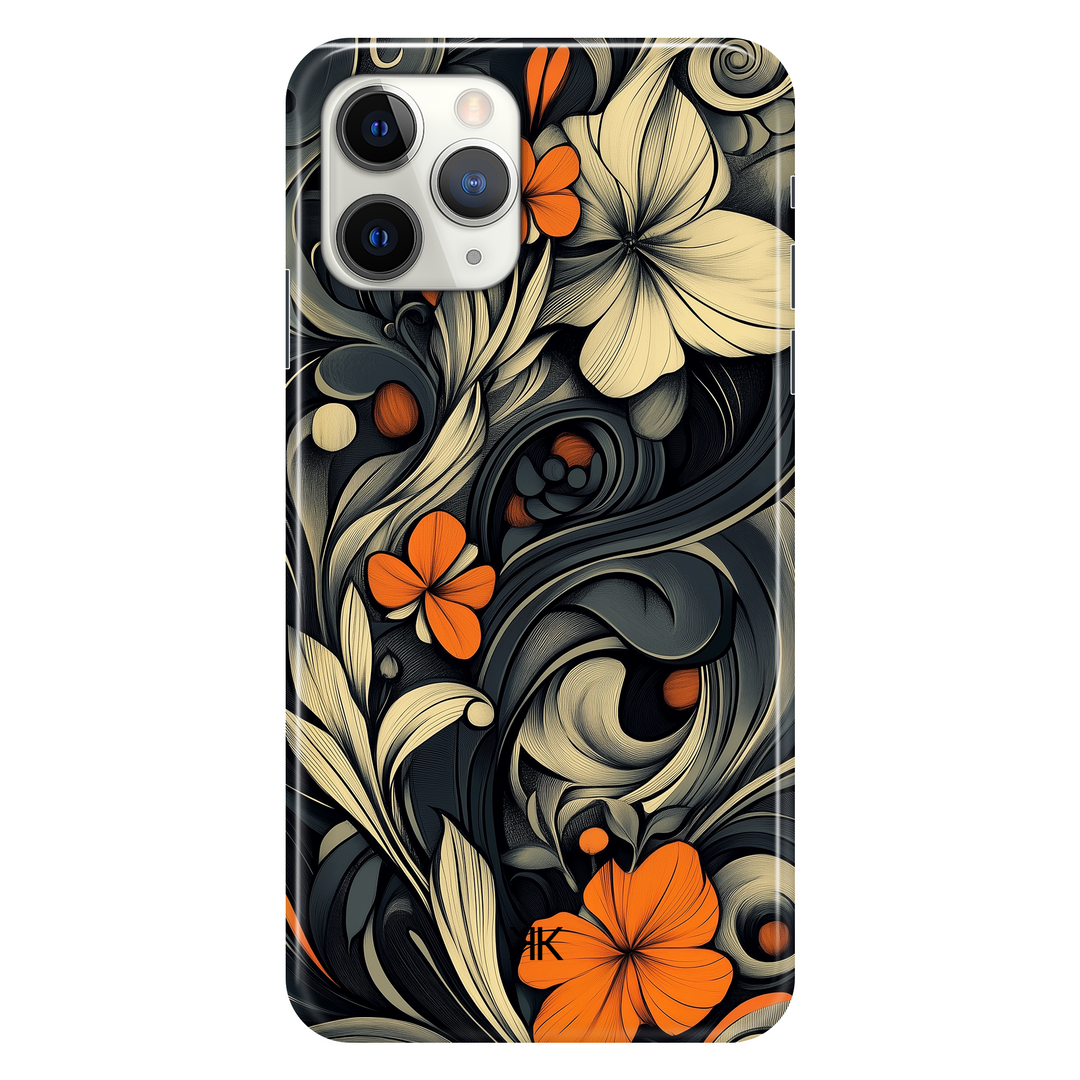 Black Art Nouveau phone case for iPhone 11 Pro