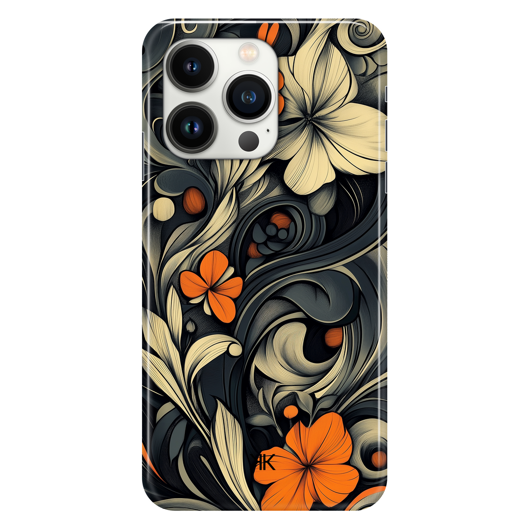 Black Art Nouveau phone case for iPhone 13 Pro