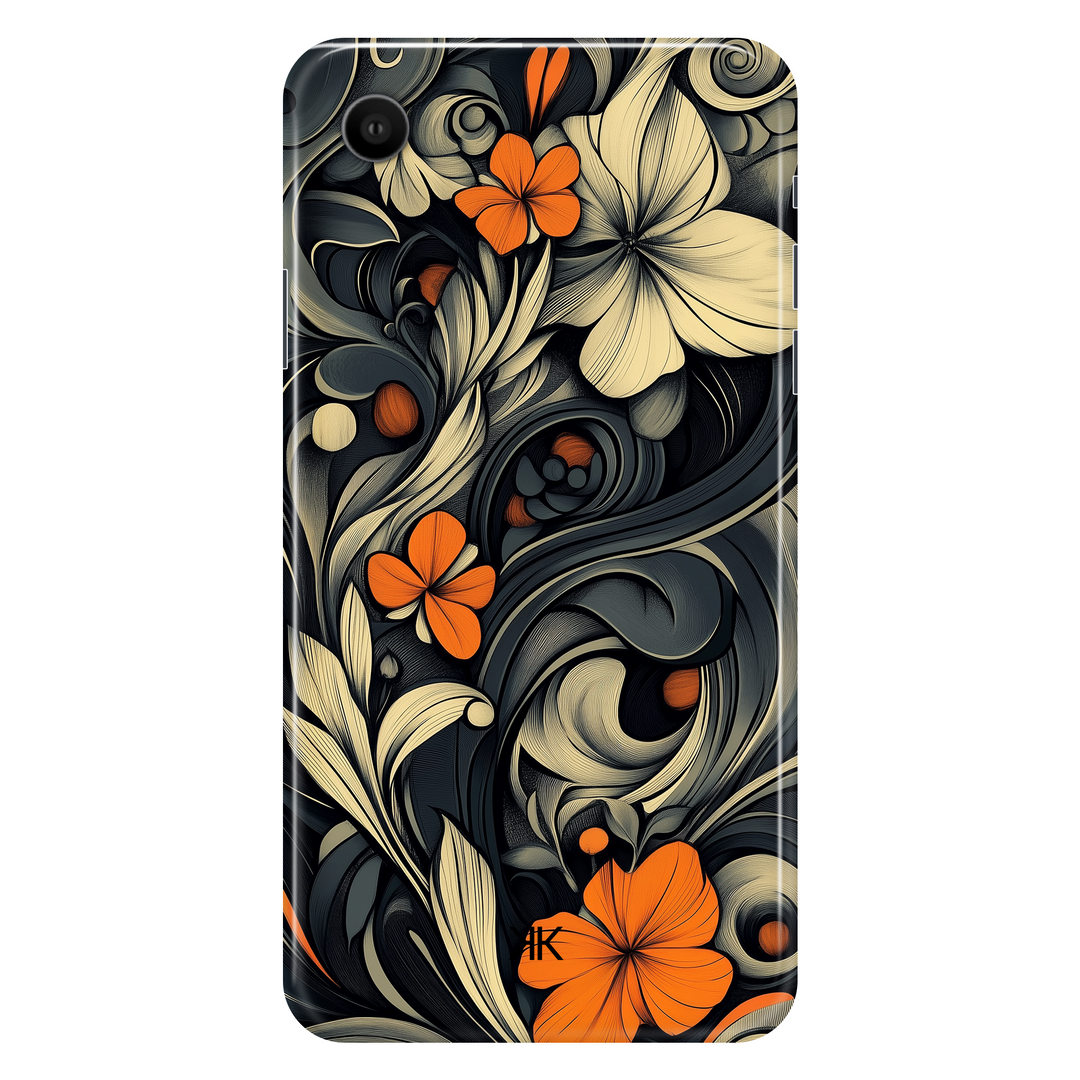 Black Art Nouveau phone case for iPhone XR