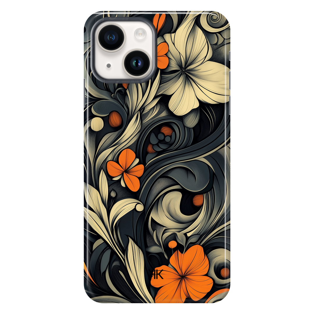 Black Art Nouveau Phone Case - Tough Case - iphone-14