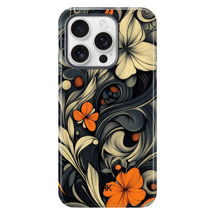 Black Art Nouveau Phone Case - Tough Case - iphone-16-pro