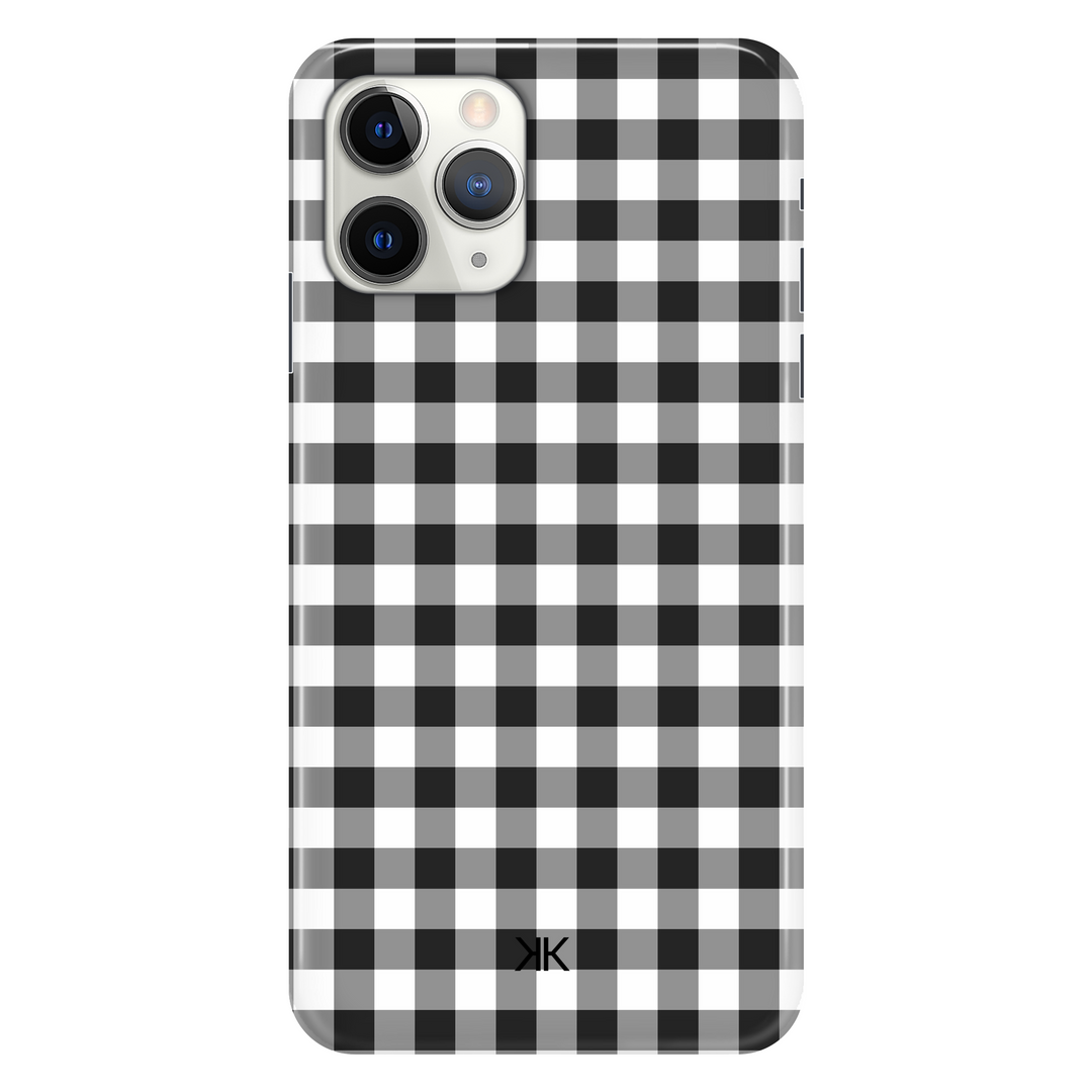 Black Gingham phone case for iPhone 11 Pro