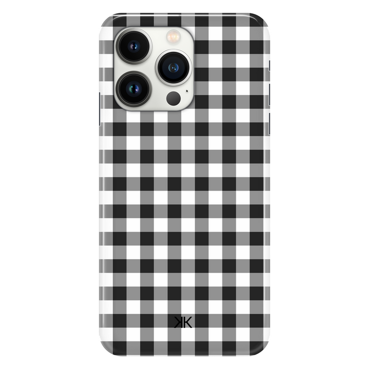 Black Gingham phone case for iPhone 13 Pro