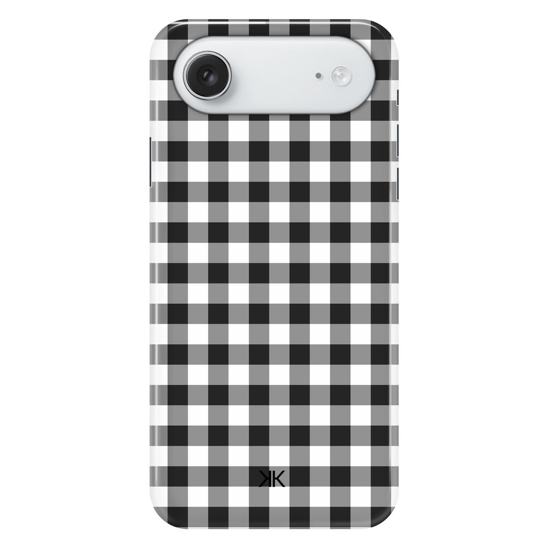 Black Gingham phone case for iPhone 17 Air