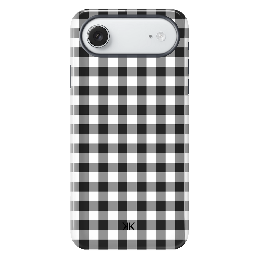 Black Gingham Phone Case - Tough Case - iphone-17-air