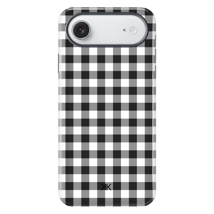 Black Gingham Phone Case - Tough Case - iphone-17-air