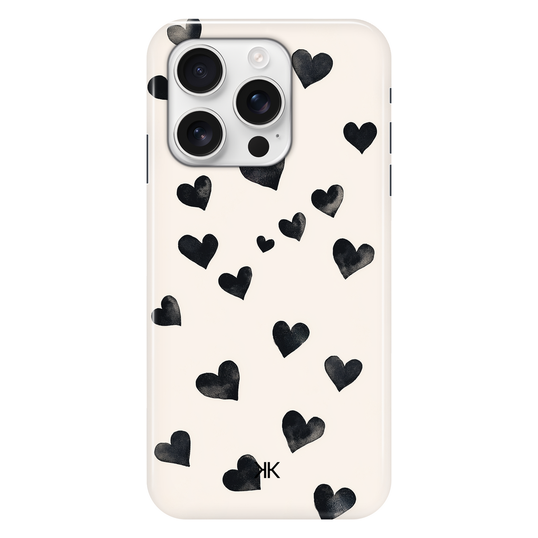 Black Hearts phone case for iPhone 16 Pro