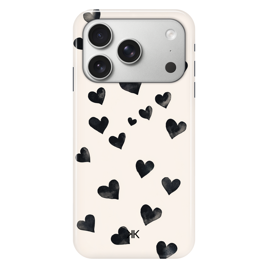 Black Hearts phone case for iPhone 17 Pro