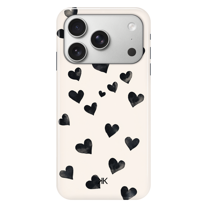 Black Hearts phone case for iPhone 17 Pro