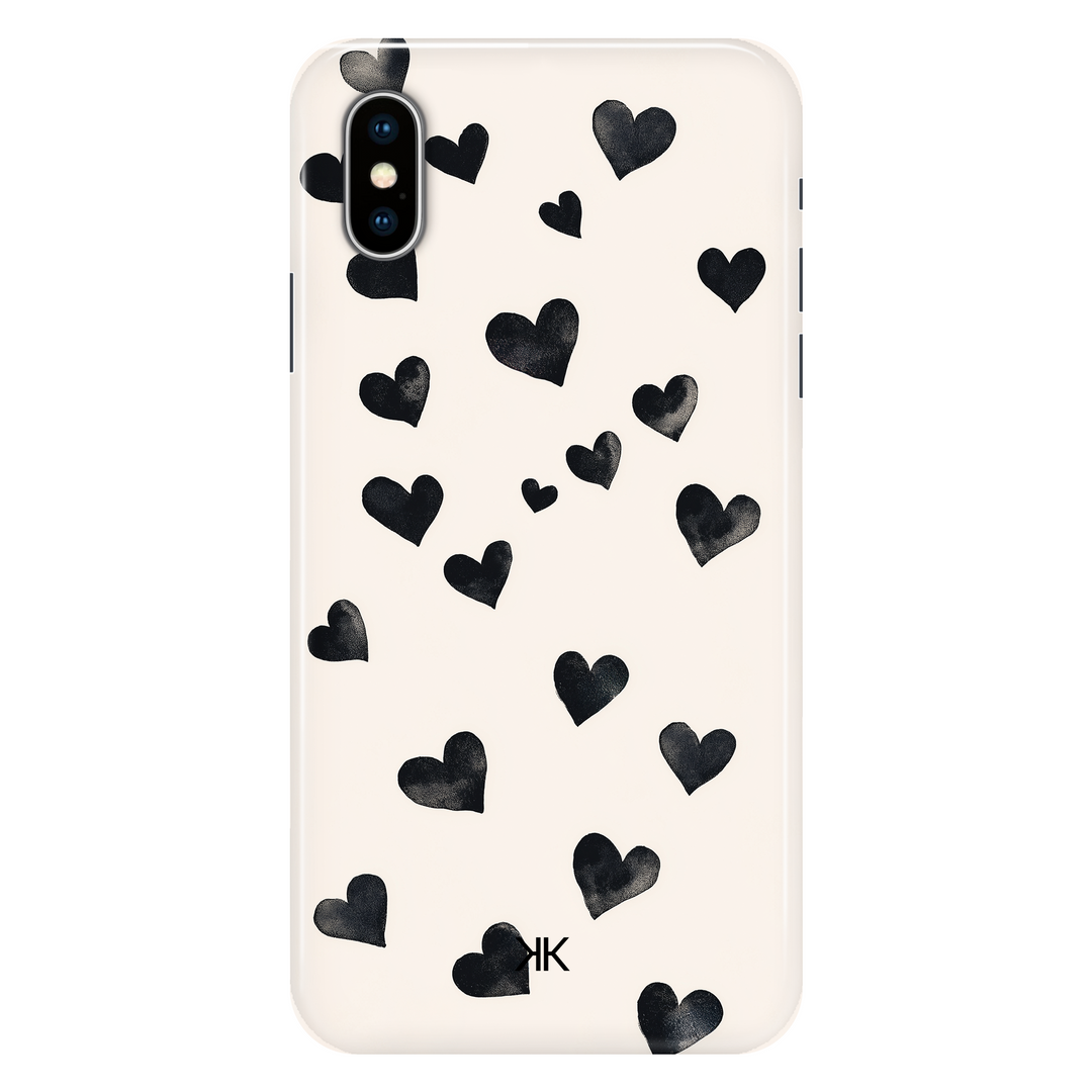 Black Hearts phone case for iPhone X