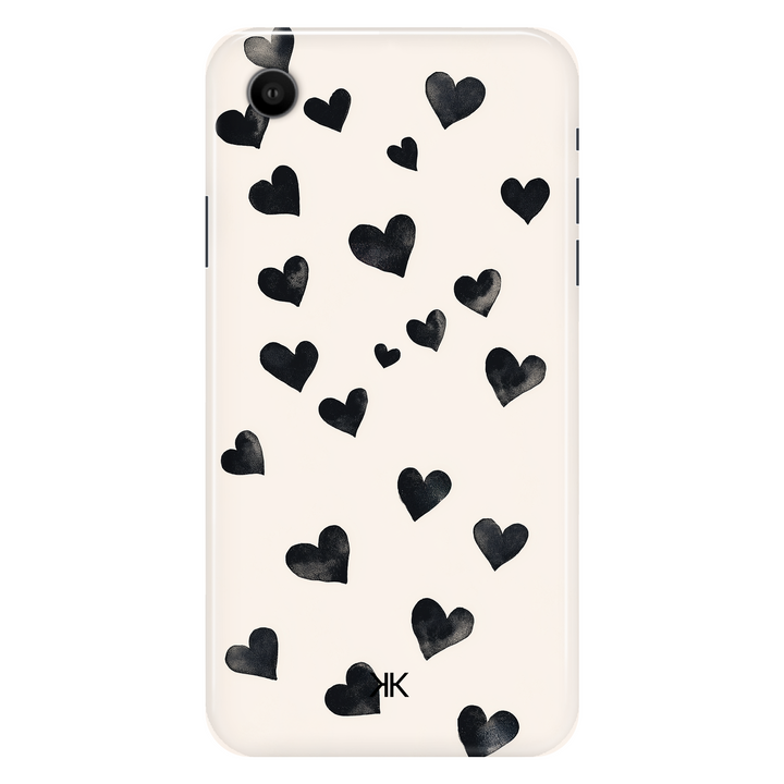 Black Hearts phone case for iPhone XR