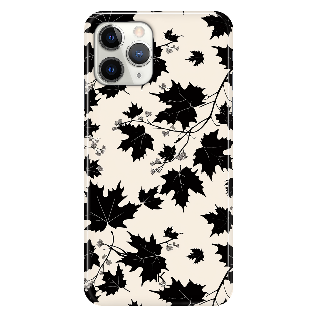Monochrome Leaves phone case for iPhone 11 Pro