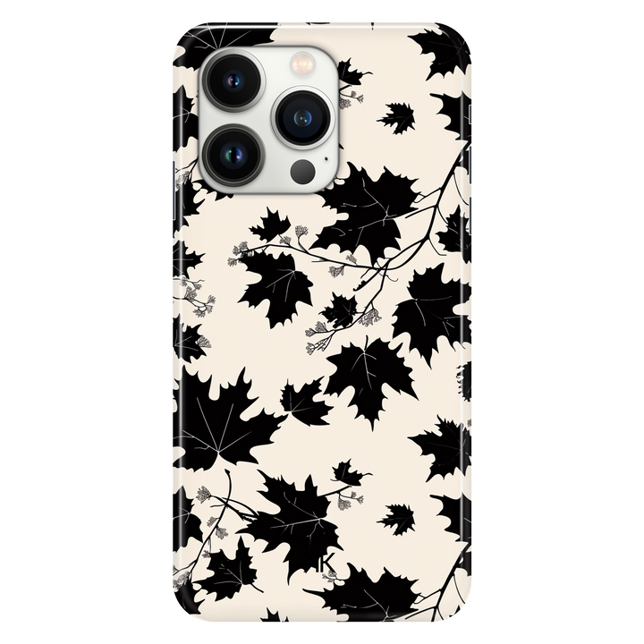 Monochrome Leaves phone case for iPhone 13 Pro
