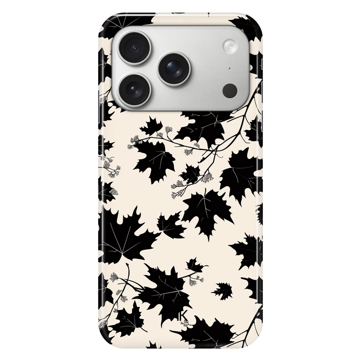 Monochrome Leaves phone case for iPhone 17 Pro