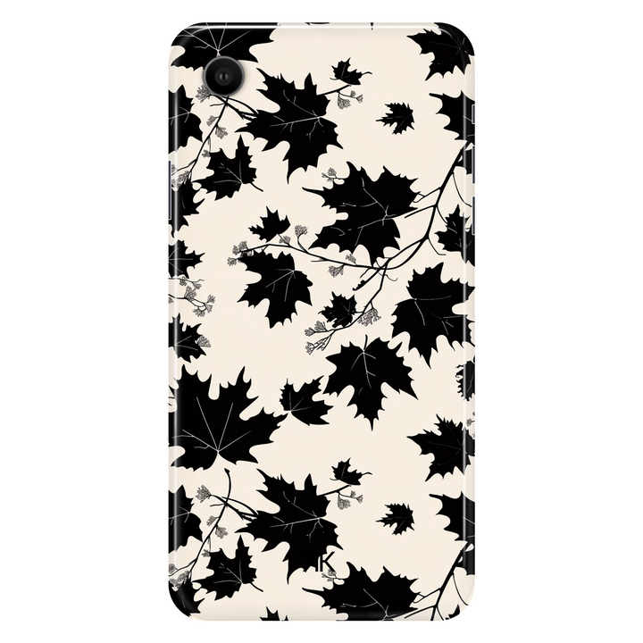 Monochrome Leaves phone case for iPhone XR