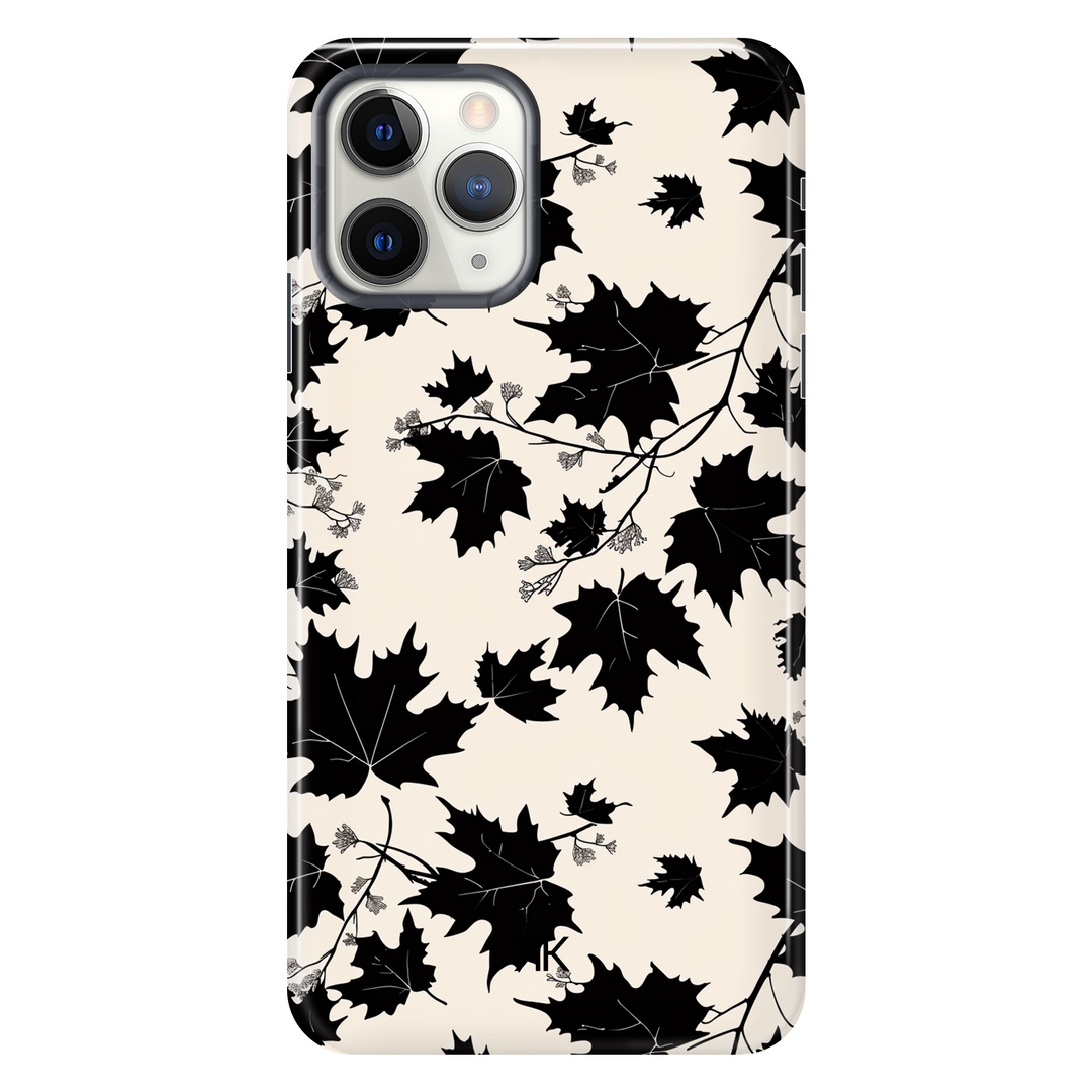Monochrome Leaves Phone Case - Tough Case - iphone-11-pro