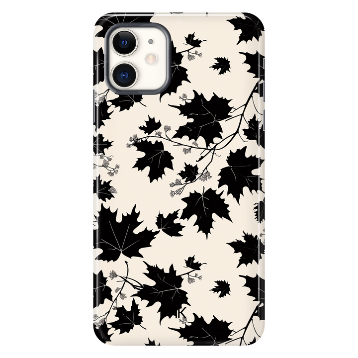 Monochrome Leaves Phone Case - Tough Case - iphone-11