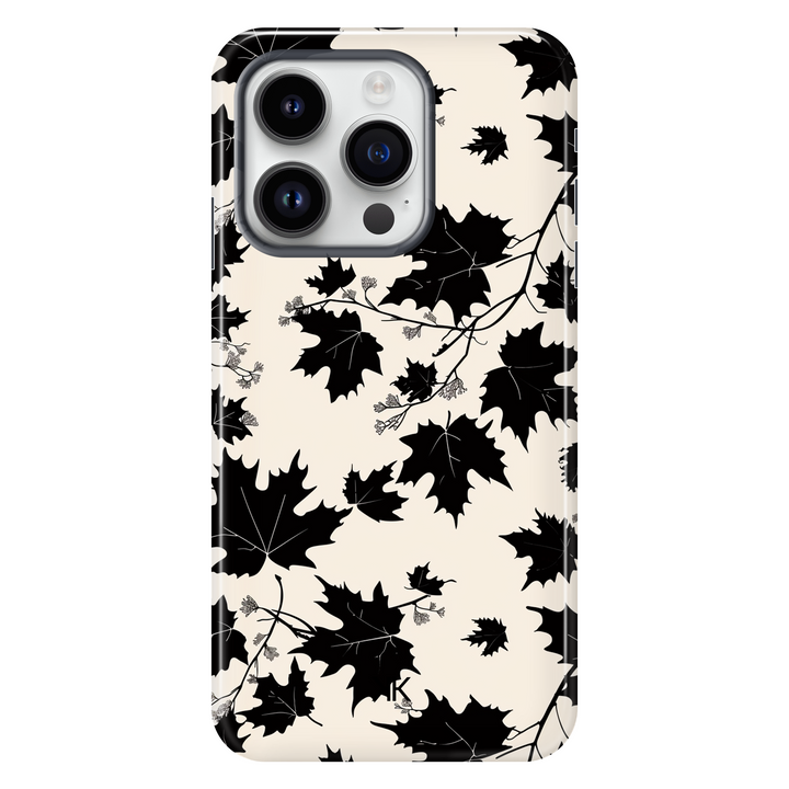 Monochrome Leaves Phone Case - Tough Case - iphone-14-pro