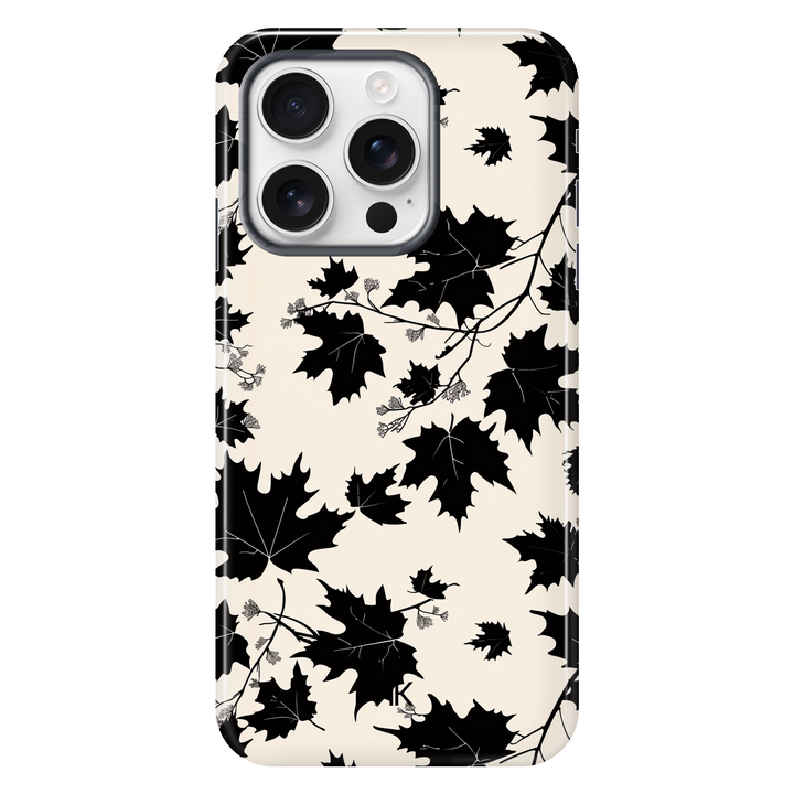 Monochrome Leaves Phone Case - Tough Case - iphone-16-pro