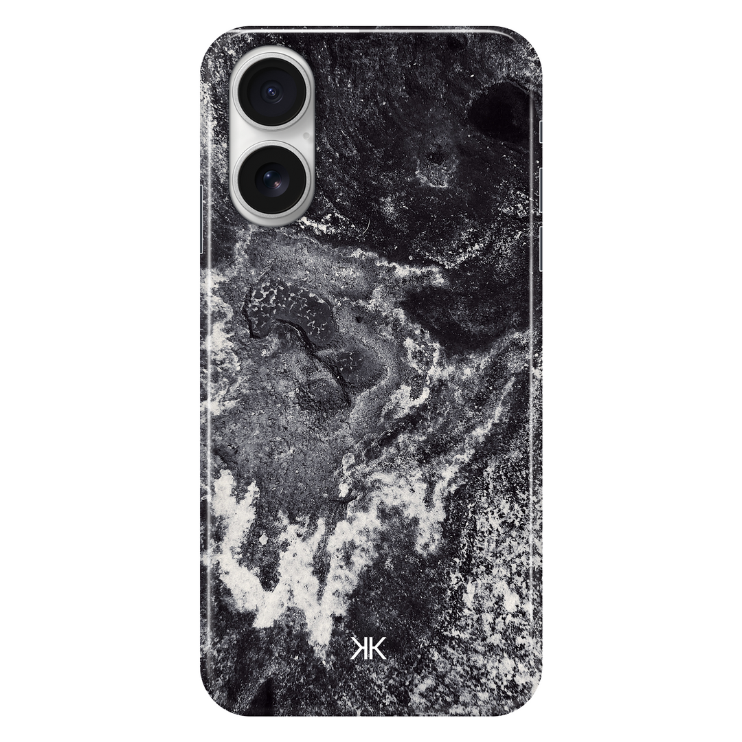 Marble Black phone case for iPhone 16
