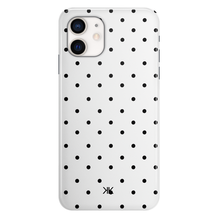 Black Polka Dot phone case for iPhone 12 mini