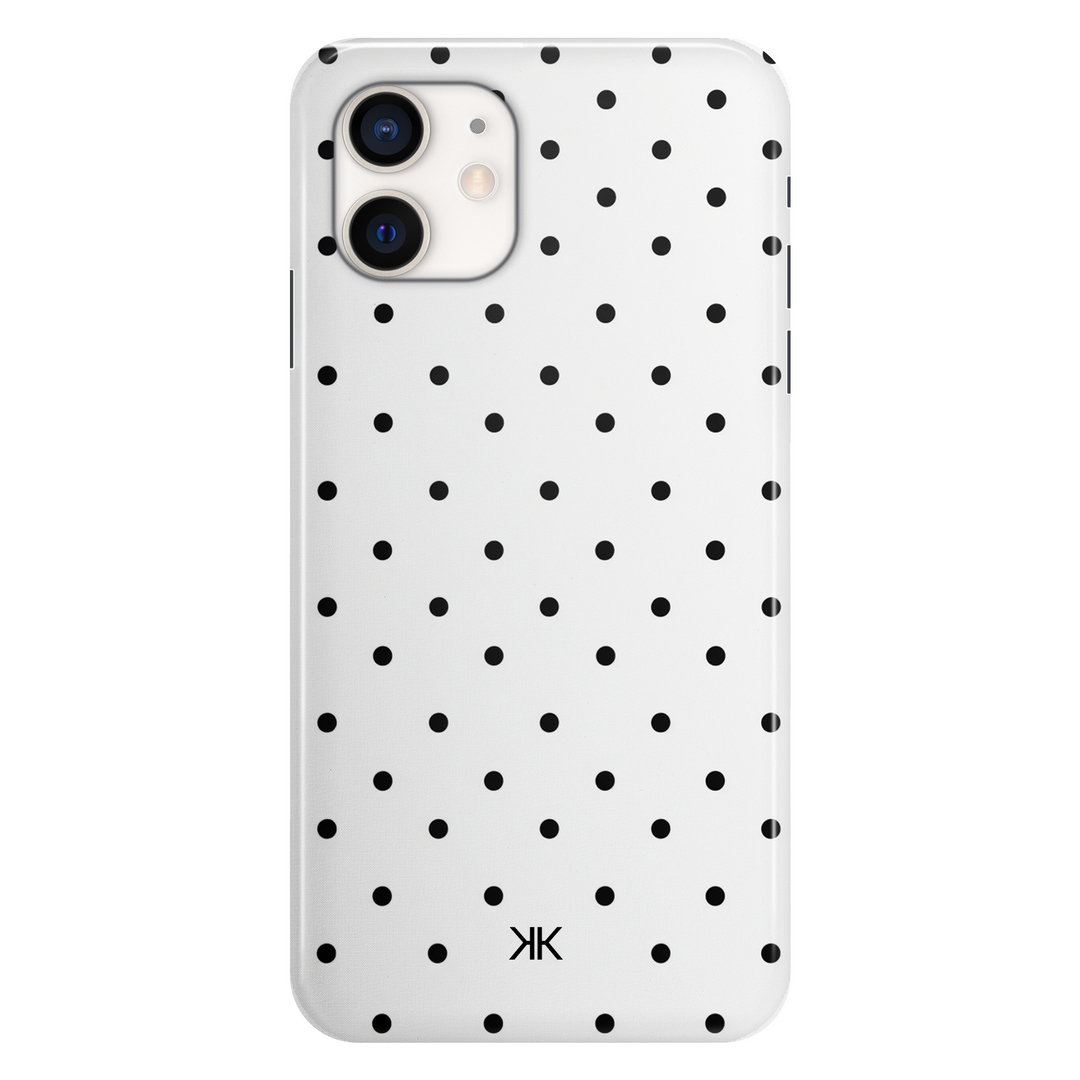 Black Polka Dot phone case for iPhone 12