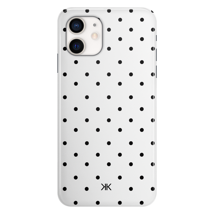 Black Polka Dot phone case for iPhone 12