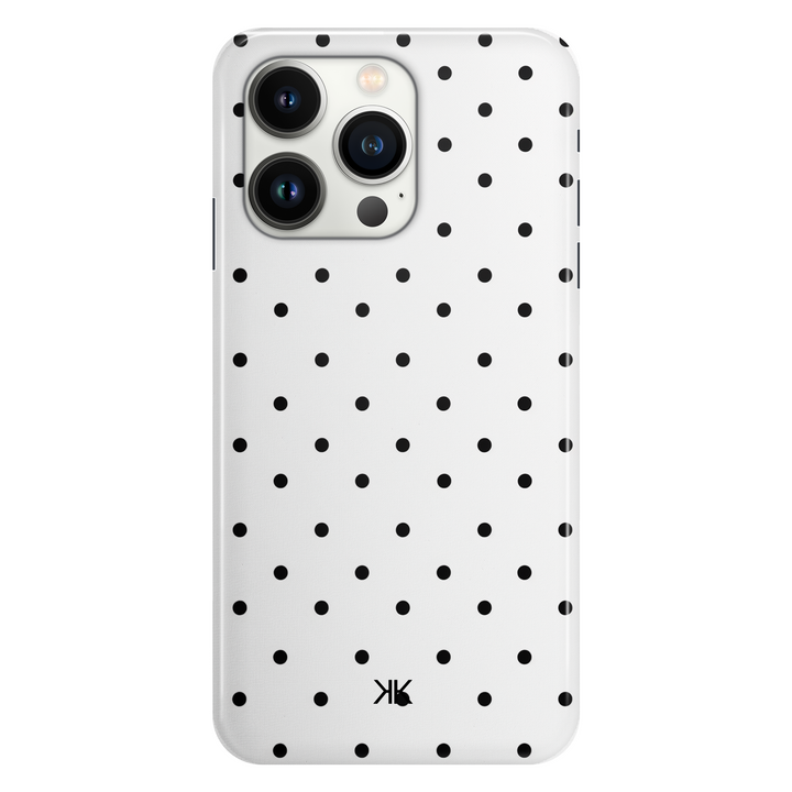 Black Polka Dot phone case for iPhone 12 Pro