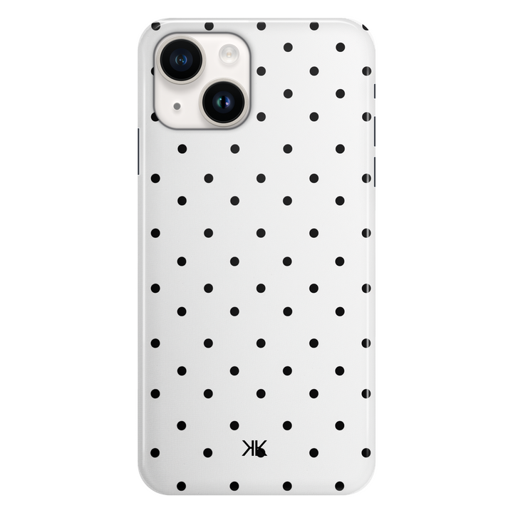Black Polka Dot phone case for iPhone 13 mini