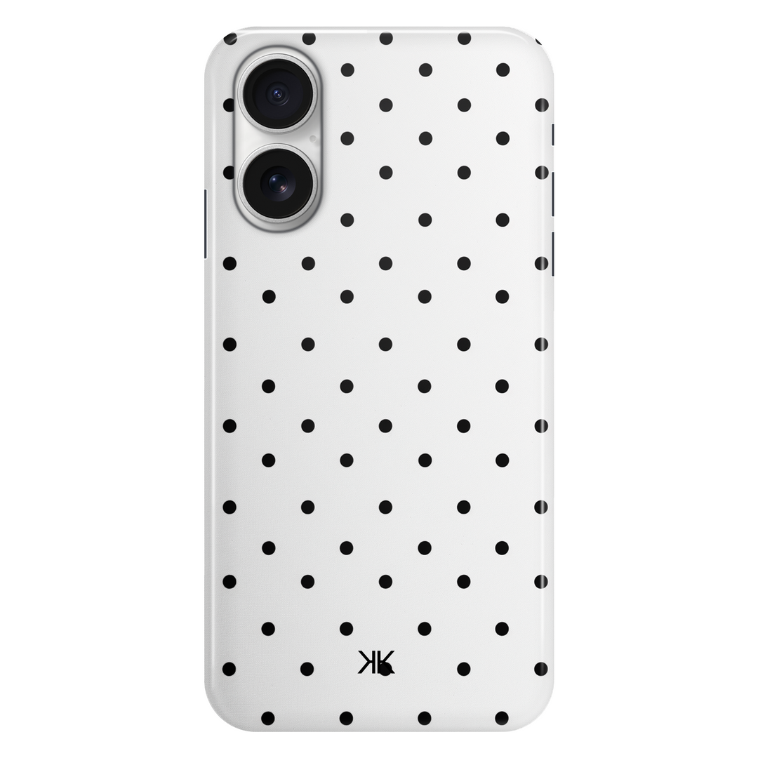 Black Polka Dot phone case for iPhone 16