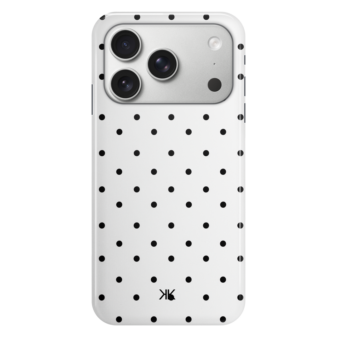 Black Polka Dot phone case for iPhone 17 Pro