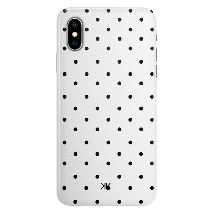 Black Polka Dot phone case for iPhone X