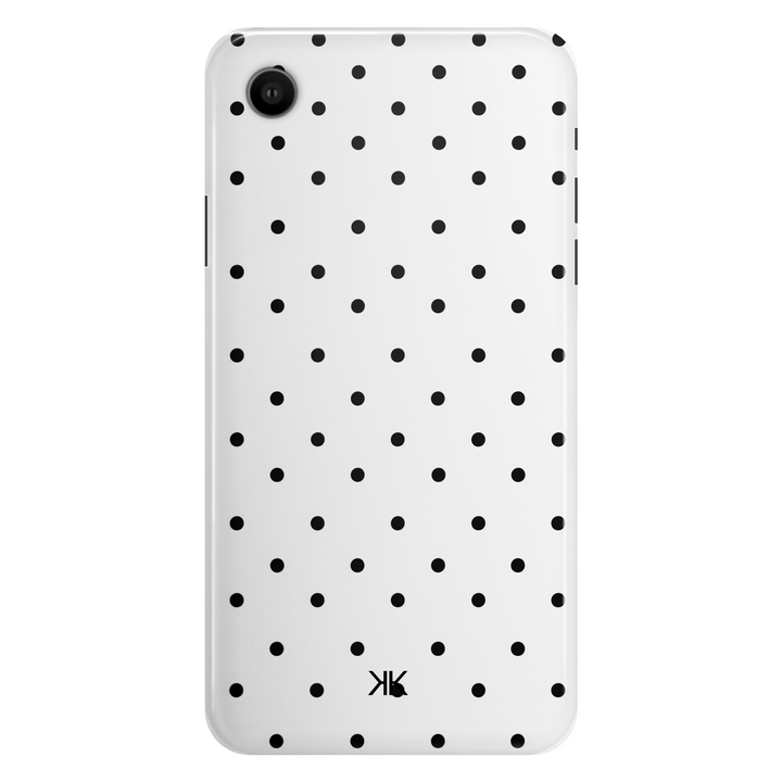 Black Polka Dot phone case for iPhone XR