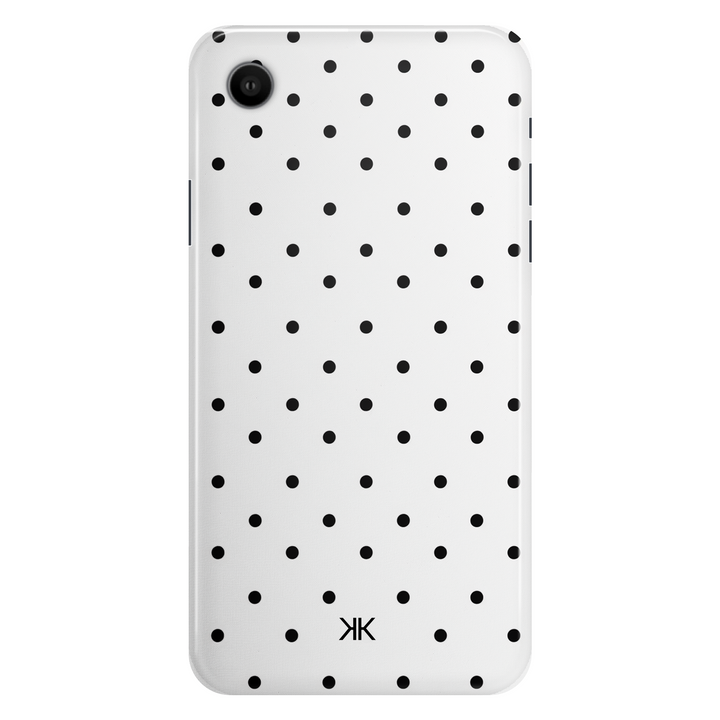 Black Polka Dot phone case for iPhone XR