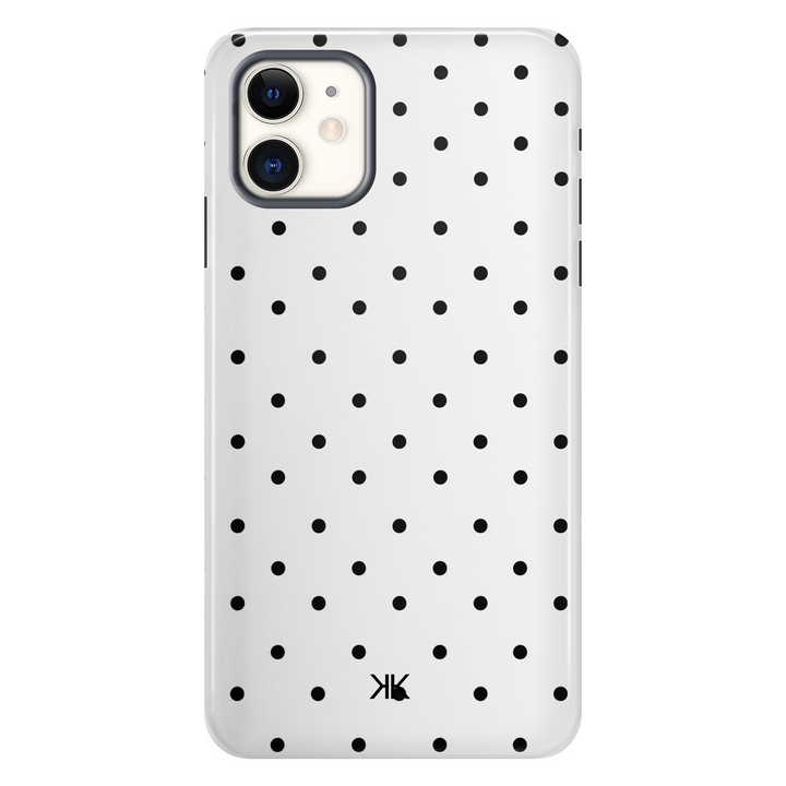 Black Polka Dot tough phone case for iPhone 11