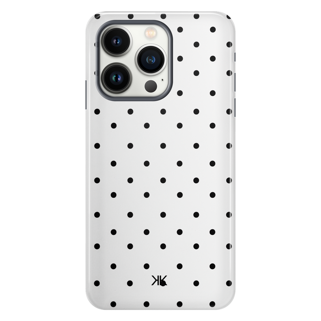 Black Polka Dot tough phone case for iPhone 12 Pro