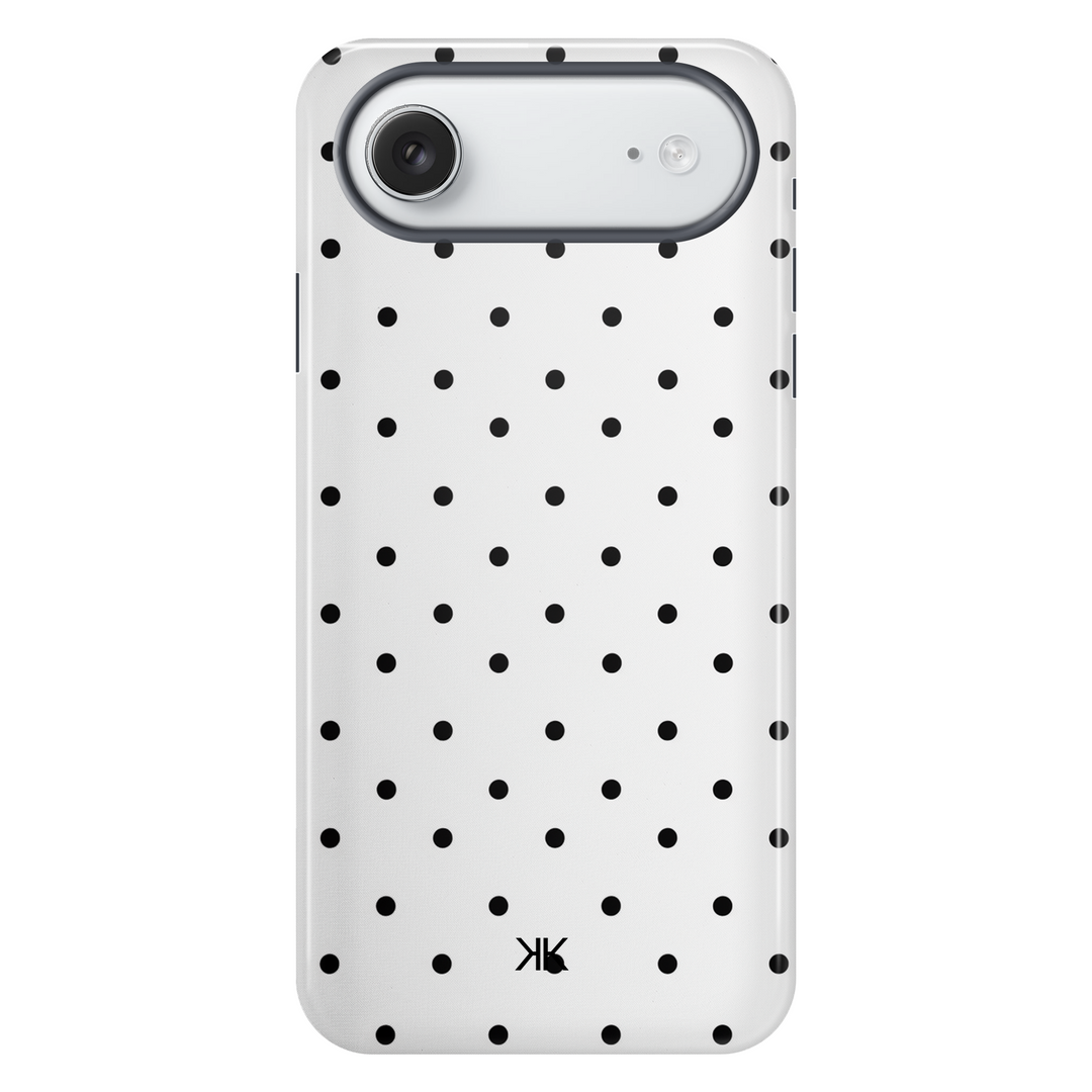 Black Polka Dot tough phone case for iPhone 17 Air