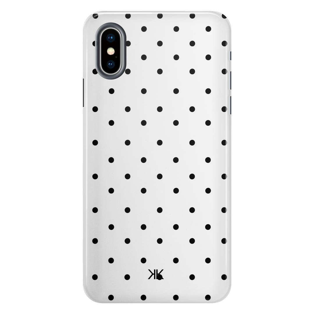 Black Polka Dot tough phone case for iPhone X